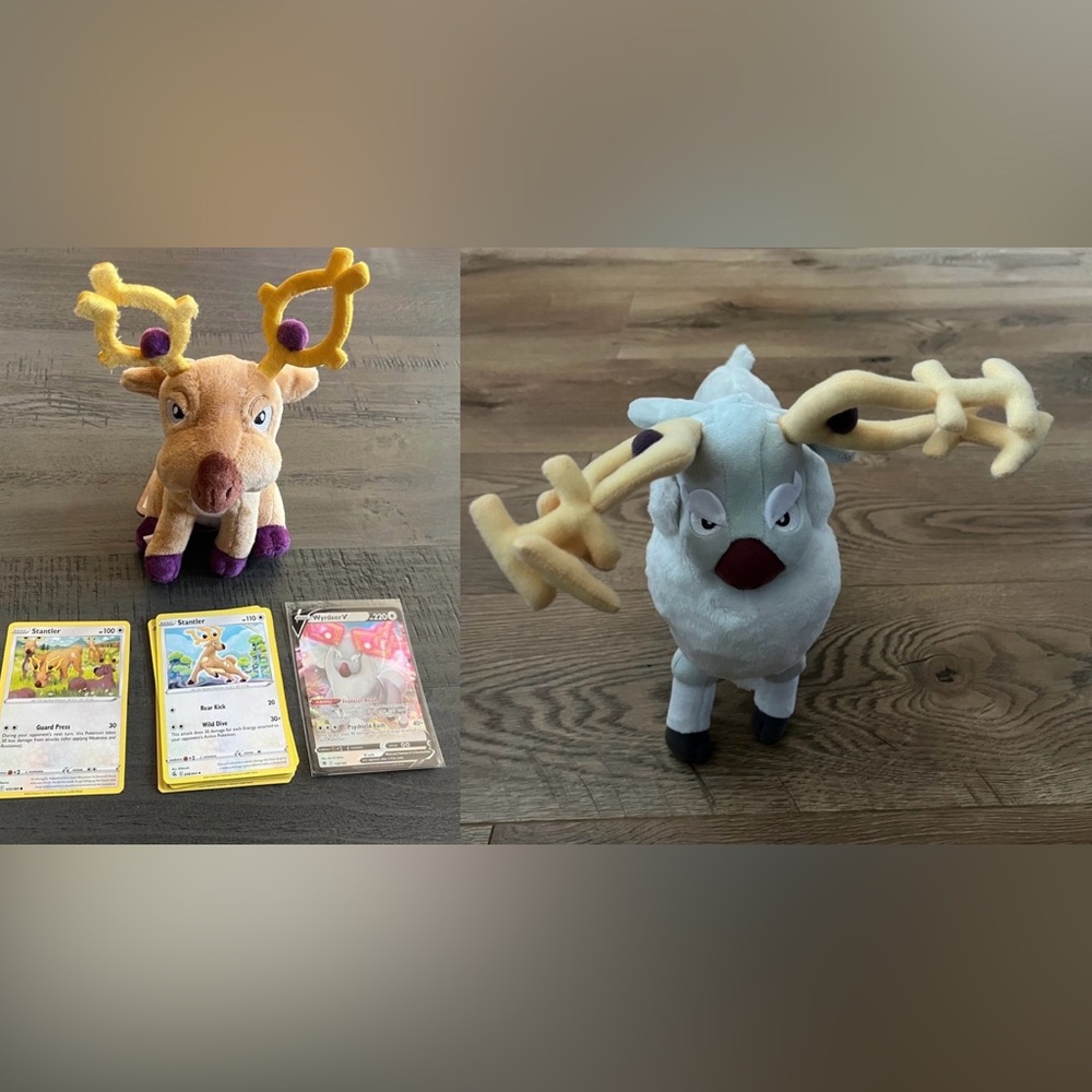 Stantler and Wyrdeer Plush Bundle